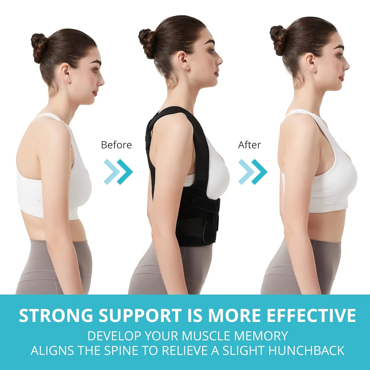 Back Brace Posture Support for Men and Women, Back Straightener Posture Support for Spinal Lateral Curve Concerns & Hunchback