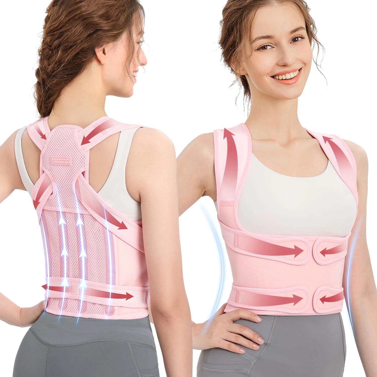 Back Brace Posture Support for Men and Women, Back Straightener Posture Support for Spinal Lateral Curve Concerns & Hunchback